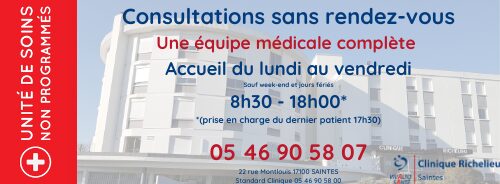 Soins urgents sans rdv clinique richelieu saintes